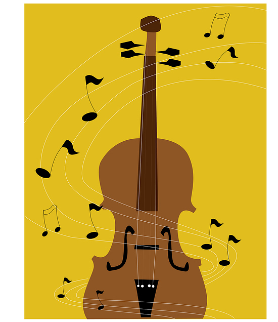 Upright Bass And Music Notes